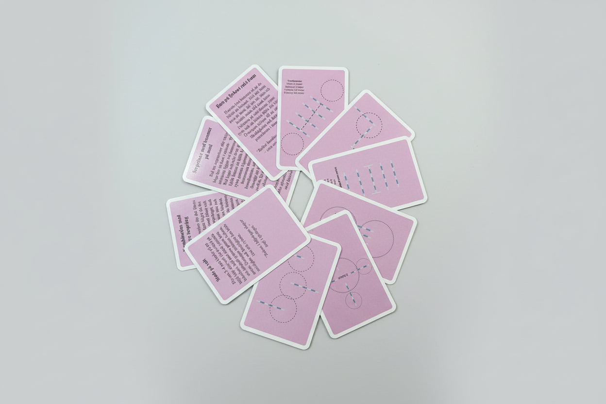 några hoppövningar från rosa equicard kortleken
